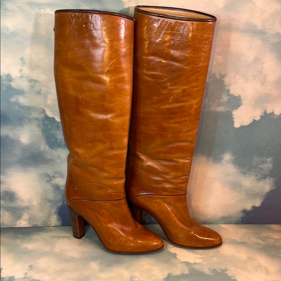 BALLY Italian Leather Heeled Boots - size 7.5 - Picture 1 of 11